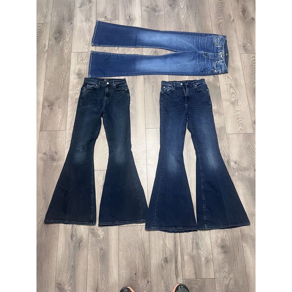 7 FOR ALL MANKIND  WOMENS DESIGNER JEANS SIZE 27 (Set Of 3)